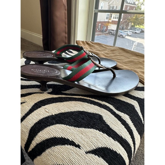 Gucci low kitten heel sandals, size 7, comes with dust bag - Picture 5 of 12